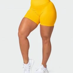 Muscle Nation Featured Signature Scrunch Bike Shorts - Golden