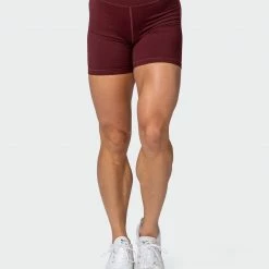 Muscle Nation Signature Scrunch Bike Shorts - Merlot