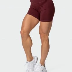 Muscle Nation Signature Scrunch Bike Shorts - Merlot