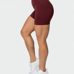 Muscle Nation Signature Scrunch Bike Shorts - Merlot