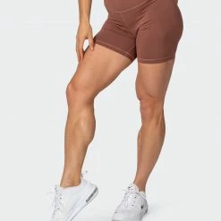 Muscle Nation Featured Signature Scrunch Bike Shorts - Pecan
