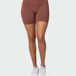 Muscle Nation Featured Signature Scrunch Bike Shorts - Pecan