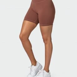 Muscle Nation Featured Signature Scrunch Bike Shorts - Pecan