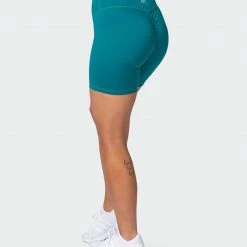 Muscle Nation Signature Scrunch Bike Shorts - Teal