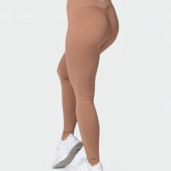 Muscle Nation 30% EOFY SALE Signature Full Length Scrunch Leggings - Chai
