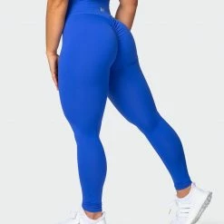 Muscle Nation Featured Signature Full Length Scrunch Leggings - Cobalt