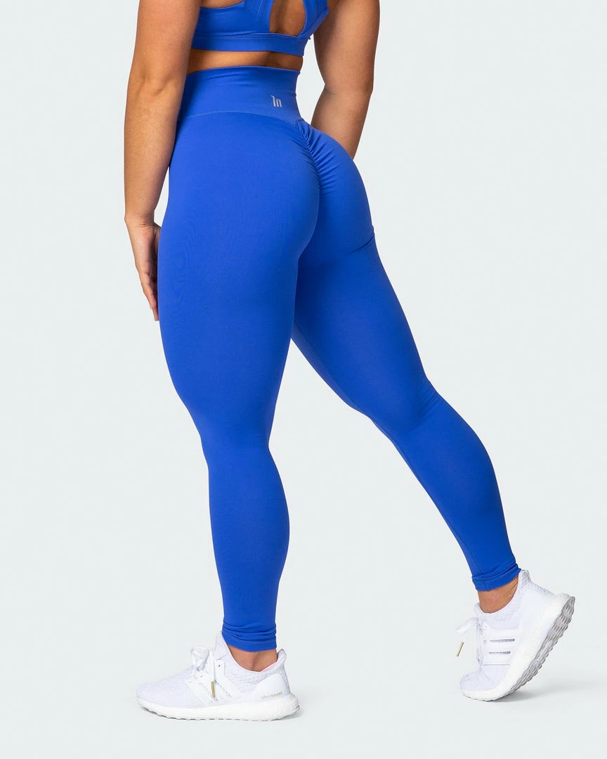 Brand new ✔️ Muscle Nation Featured Signature Full Length Scrunch Leggings - Cobalt 💯 3 Muscle Nation Featured Signature Full Length Scrunch Leggings - Cobalt