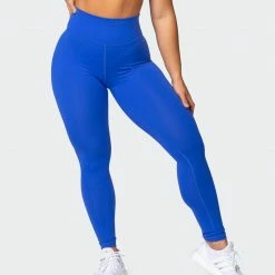 Muscle Nation Featured Signature Full Length Scrunch Leggings - Cobalt
