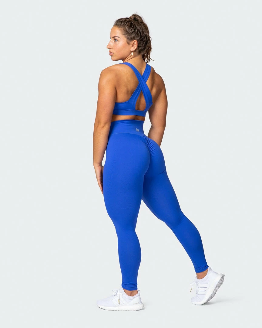 Brand new ✔️ Muscle Nation Featured Signature Full Length Scrunch Leggings - Cobalt 💯 7 Muscle Nation Featured Signature Full Length Scrunch Leggings - Cobalt