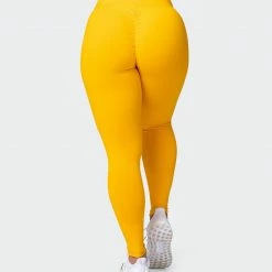 Muscle Nation Featured Signature Full Length Scrunch Leggings - Golden