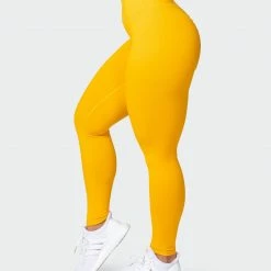 Muscle Nation Featured Signature Full Length Scrunch Leggings - Golden