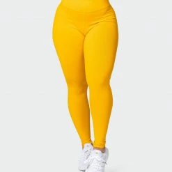 Muscle Nation Featured Signature Full Length Scrunch Leggings - Golden