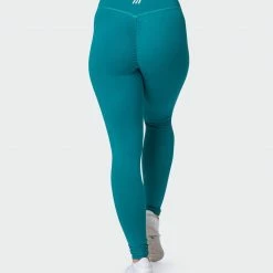 Muscle Nation Signature Full Length Scrunch Leggings - Teal Featured