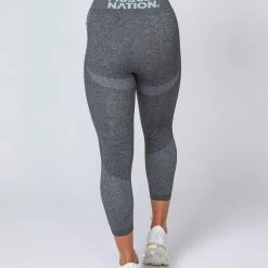 Muscle Nation Non Scrunch Shape Up Seamless 7/8 Leggings - Charcoal Marl