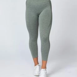Muscle Nation Shape Up Seamless 7/8 Leggings - Khaki Marl