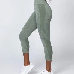 Muscle Nation Shape Up Seamless 7/8 Leggings - Khaki Marl