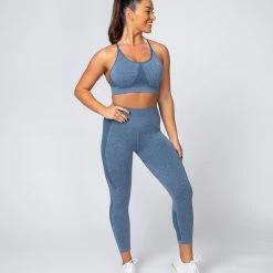 Muscle Nation Shape Up Seamless 7/8 Leggings - Navy Marl