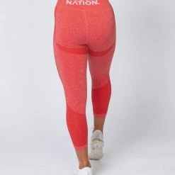 Muscle Nation Shape Up Seamless 7/8 Leggings - Poppy Marl Non Scrunch