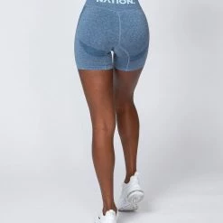 Muscle Nation Shape Up Seamless Bike Shorts - Navy Marl