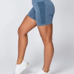 Muscle Nation Shape Up Seamless Bike Shorts - Navy Marl