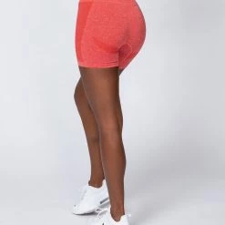 Coupon 💯 Muscle Nation Non Scrunch Shape Up Seamless Bike Shorts - Poppy Marl 😉 20 Muscle Nation Non Scrunch Shape Up Seamless Bike Shorts - Poppy Marl