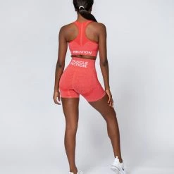 Coupon 💯 Muscle Nation Non Scrunch Shape Up Seamless Bike Shorts - Poppy Marl 😉 21 Muscle Nation Non Scrunch Shape Up Seamless Bike Shorts - Poppy Marl