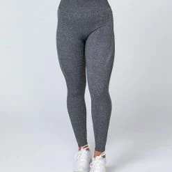 Muscle Nation Non Scrunch Shape Up Seamless Full Length Leggings - Charcoal Marl