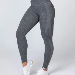 Muscle Nation Non Scrunch Shape Up Seamless Full Length Leggings - Charcoal Marl