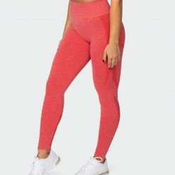 Budget โจ Muscle Nation Non Scrunch Shape Up Seamless Full Length Leggings - Poppy Marl ๐ 22 Muscle Nation Non Scrunch Shape Up Seamless Full Length Leggings - Poppy Marl