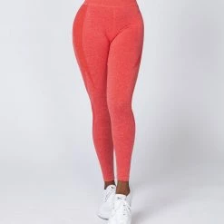 Budget โจ Muscle Nation Non Scrunch Shape Up Seamless Full Length Leggings - Poppy Marl ๐ 16 Muscle Nation Non Scrunch Shape Up Seamless Full Length Leggings - Poppy Marl