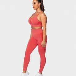 Budget โจ Muscle Nation Non Scrunch Shape Up Seamless Full Length Leggings - Poppy Marl ๐ 21 Muscle Nation Non Scrunch Shape Up Seamless Full Length Leggings - Poppy Marl