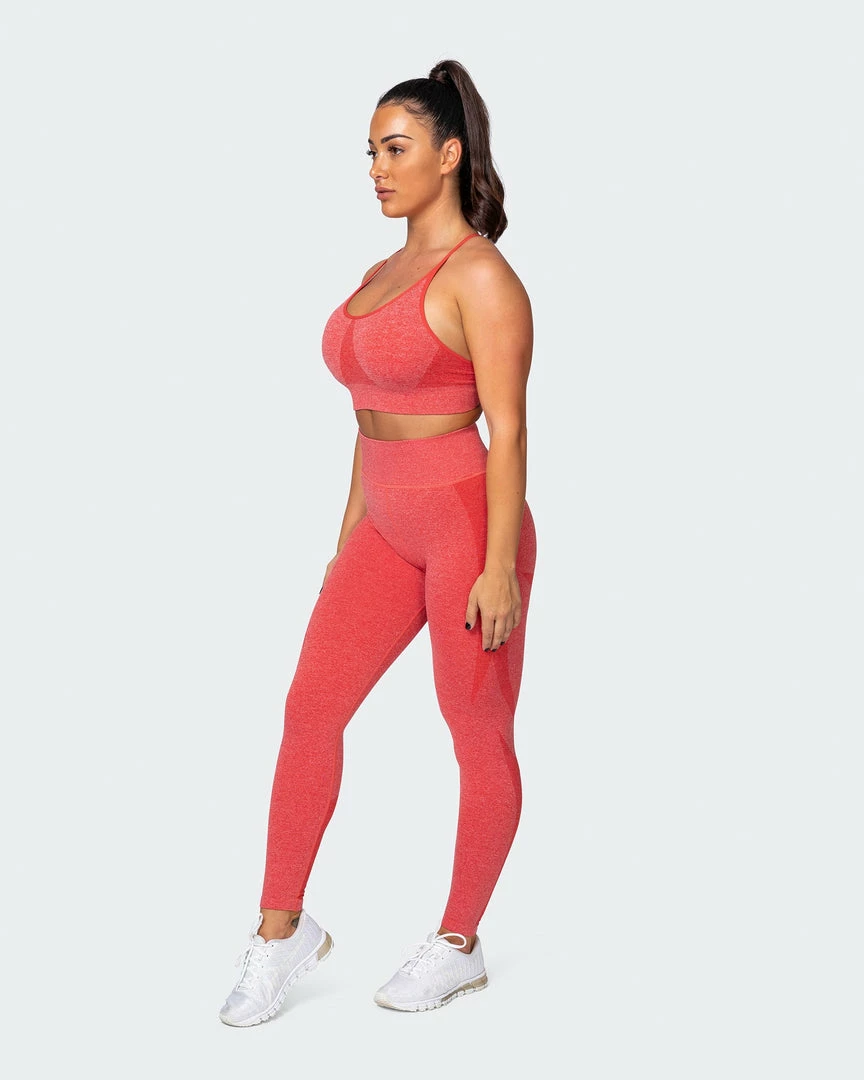 Budget โจ Muscle Nation Non Scrunch Shape Up Seamless Full Length Leggings - Poppy Marl ๐ 11 Muscle Nation Non Scrunch Shape Up Seamless Full Length Leggings - Poppy Marl