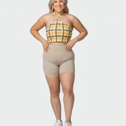 Muscle Nation Shimmer Bra Tank Combo - Checked Out Print 30% EOFY SALE