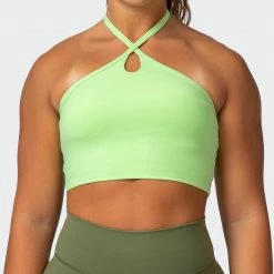 Muscle Nation Shimmer Bra Tank Combo - Lime Flash