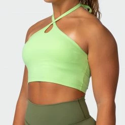 Muscle Nation Shimmer Bra Tank Combo - Lime Flash
