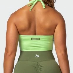 Muscle Nation Shimmer Bra Tank Combo - Lime Flash