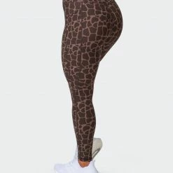 Muscle Nation 30% EOFY SALE Signature Pocket Ankle Length Leggings - Tonal Giraffe Print