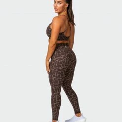 Muscle Nation 30% EOFY SALE Signature Pocket Ankle Length Leggings - Tonal Giraffe Print