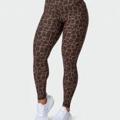 Muscle Nation 30% EOFY SALE Signature Pocket Ankle Length Leggings - Tonal Giraffe Print