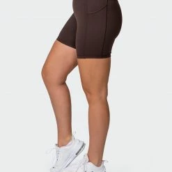 Muscle Nation Signature Pocket Bike Shorts - Cocoa 30% EOFY SALE