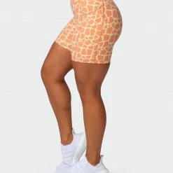 Muscle Nation Signature Pocket Bike Shorts - Paradise Giraffe Print 30% EOFY SALE