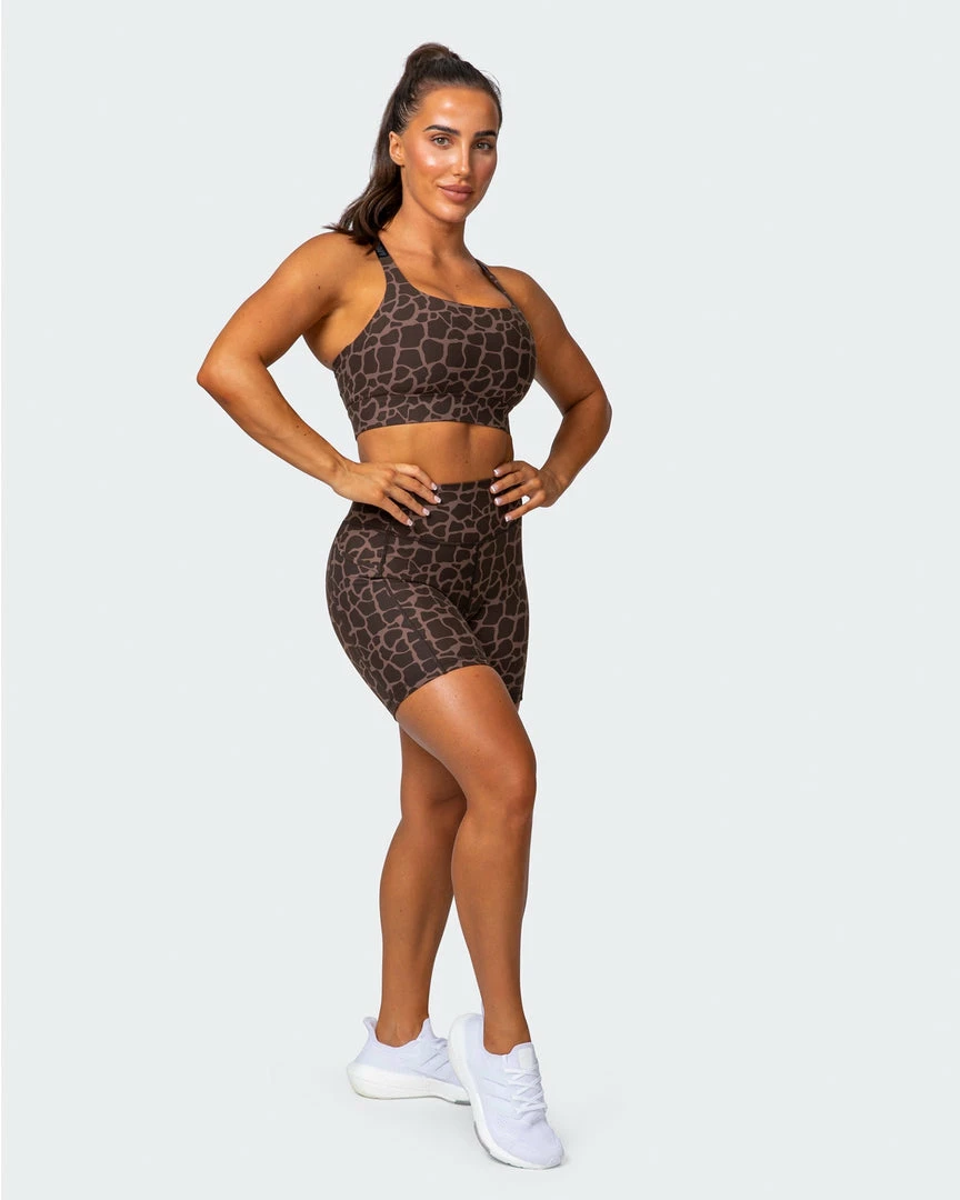 Best Pirce โ๏ธ Muscle Nation Signature Pocket Bike Shorts - Tonal Giraffe Print ๐งจ 9 Muscle Nation Signature Pocket Bike Shorts - Tonal Giraffe Print