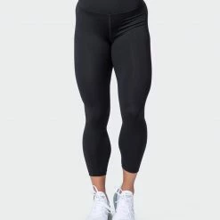 Muscle Nation Signature Scrunch 7/8 Leggings - Black (Silicon Patch Logo)