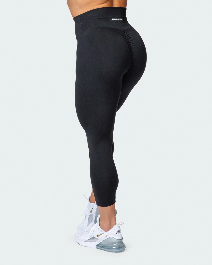 Outlet ๐ Muscle Nation Signature Scrunch 7/8 Leggings - Black (Silicon Patch Logo) ๐ 6 Muscle Nation Signature Scrunch 7/8 Leggings - Black (Silicon Patch Logo)