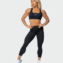 Outlet ๐ Muscle Nation Signature Scrunch 7/8 Leggings - Black (Silicon Patch Logo) ๐ 15 Muscle Nation Signature Scrunch 7/8 Leggings - Black (Silicon Patch Logo)