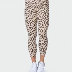Muscle Nation Signature Scrunch 7/8 Leggings - Cheetah Print (Silicon Patch Logo)