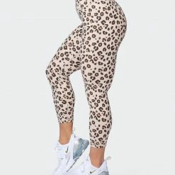 Muscle Nation Signature Scrunch 7/8 Leggings - Cheetah Print (Silicon Patch Logo)