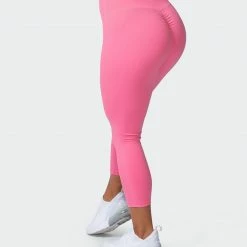 Muscle Nation Signature Scrunch 7/8 Leggings - Pink Lemonade Scrunch Bum