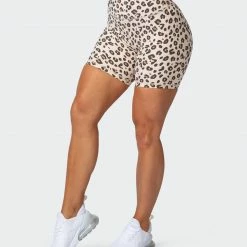 Muscle Nation Signature Scrunch Bike Shorts - Cheetah Print 30% EOFY SALE