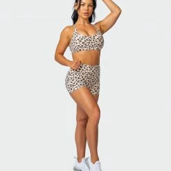 Muscle Nation Signature Scrunch Bike Shorts - Cheetah Print 30% EOFY SALE